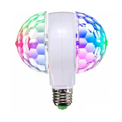 Lámpara Led Doble x2 Foco RGB Giratoria Efectos Fiestas