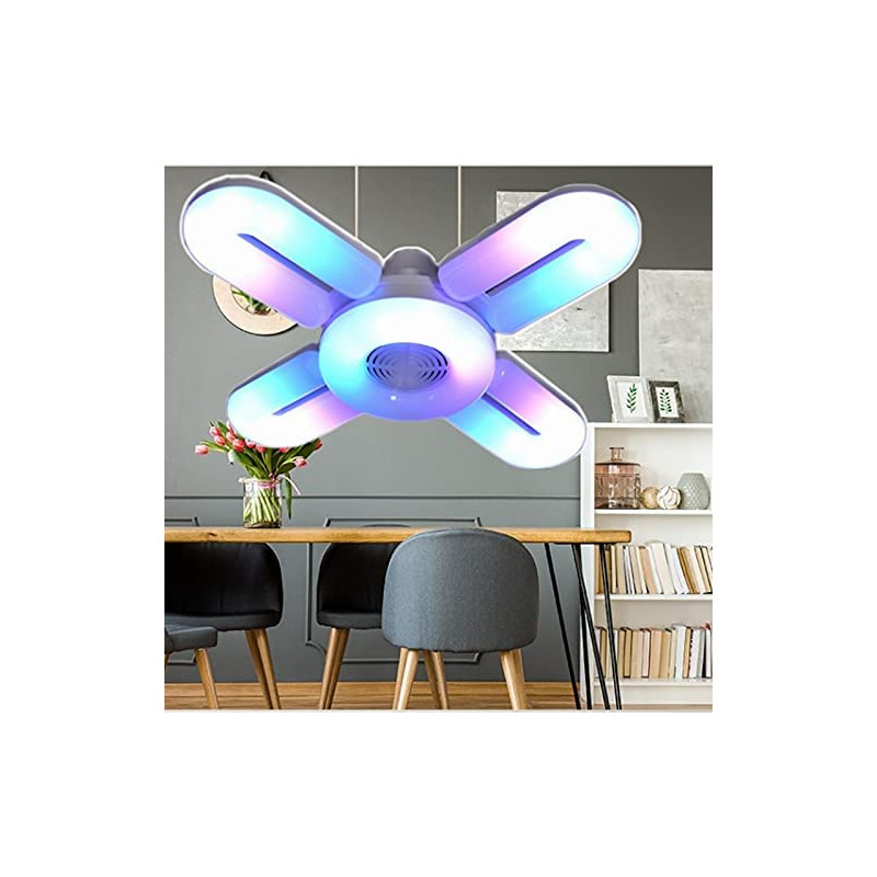 Lámpara Aspa Led Bluetooth RGB + BLANCA con Parlante Bluetooth