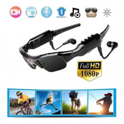 Lentes de Sol Gafas Bluetooth con Cámara HD 1080p + Auriculares Bluetooth Manos Libres Filtro UV