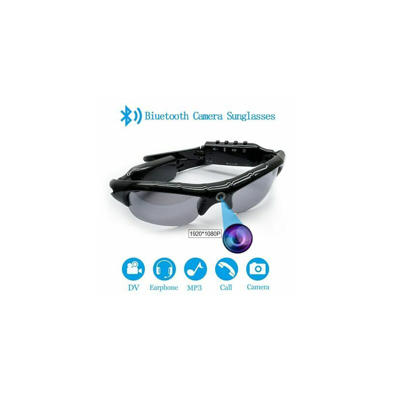 ZGSZ Cámara de Gafas de Sol, Cámara Deportiva Bluetooth HD 1080P