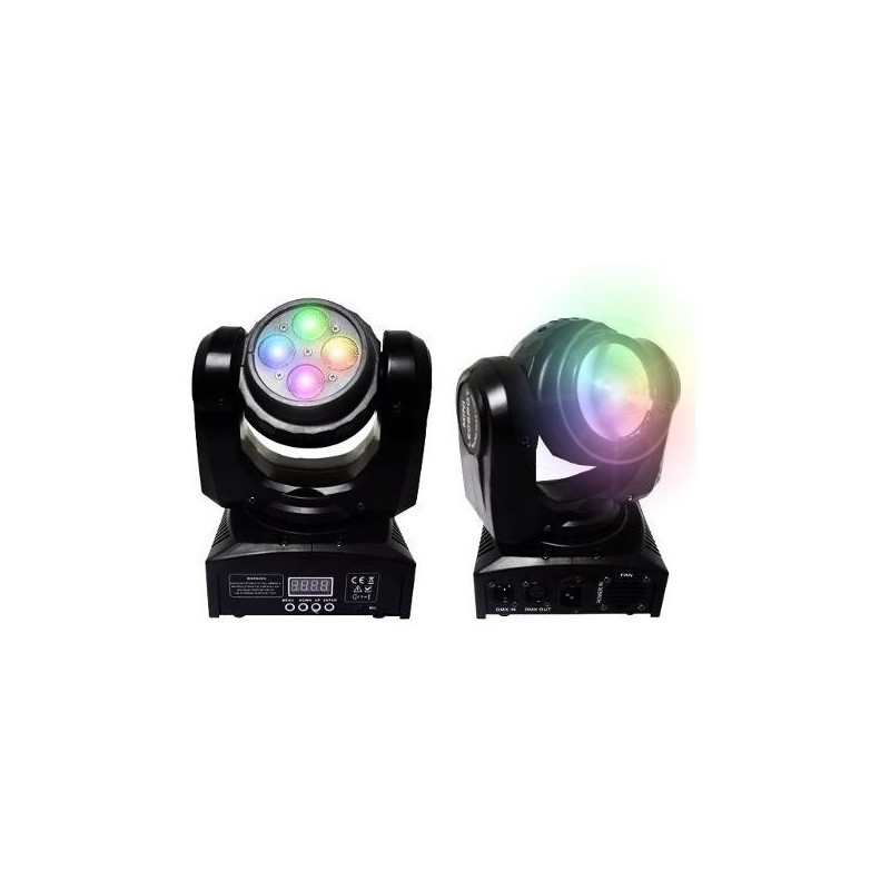 Cabezal Movil Doble Wash LED RGB 4x10w Beam 1x10w DJ Efectos Pro